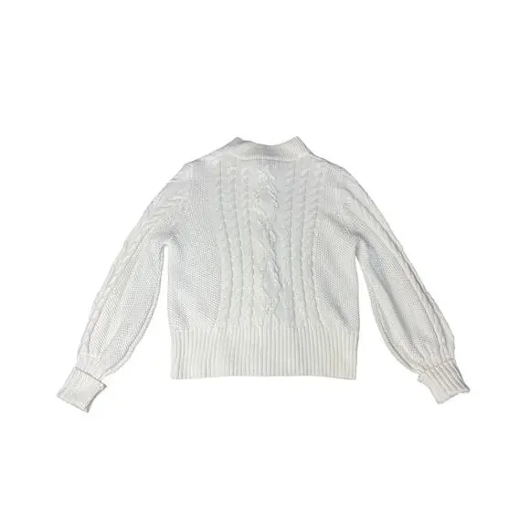 Tuckernuck Cream Cable Knit Sandstone Cotton Colette Cardigan Size SM Preppy - Picture 3 of 6